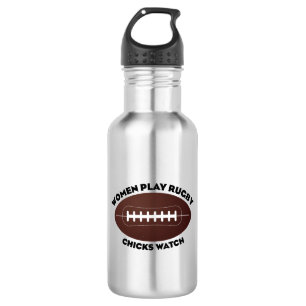 Frauen spielen Rugby, Hühner beobachten Edelstahlflasche