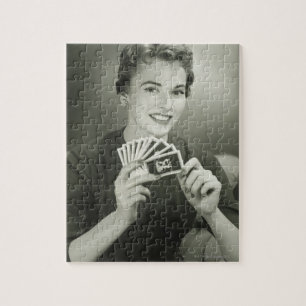 Frauen-Spielkarten Puzzle