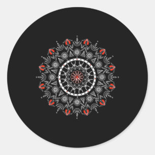 Frauen Spirituelle Blume Männer Mandala Yoga Medit Runder Aufkleber