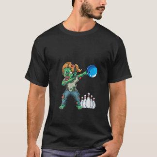 Frauen Spooky Female Zombie Bowling League Team Gi T-Shirt