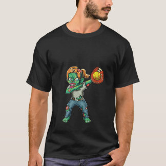 Frauen Spooky weibliche Zombie Softball Team Girls T-Shirt