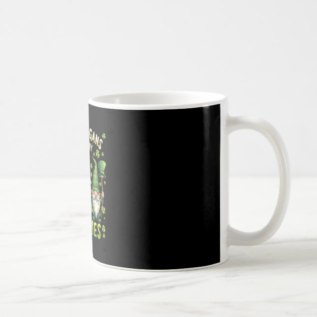 Frauen St. Patrick’s Day Glücks Shamrock Gnom Iris Kaffeetasse (Rechts)