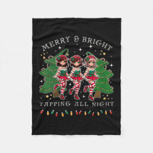 Frauen Stach Tanz und seien frohe Weihnachts-Elf-D Fleecedecke