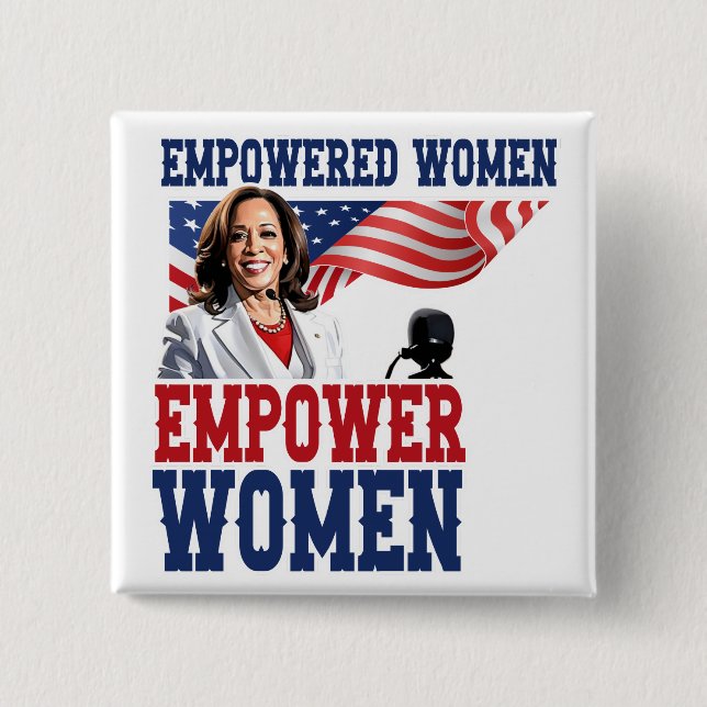 Frauen stärken Frauen Kamala Harris Button (Vorderseite)