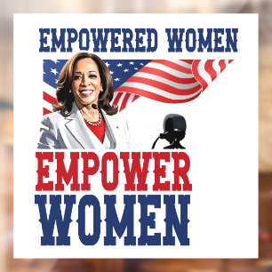 Frauen stärken Frauen Kamala Harris Fensteraufkleber