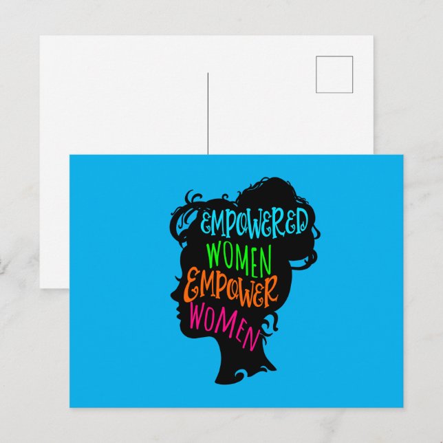 Frauen stärken postkarte (Vorne/Hinten)