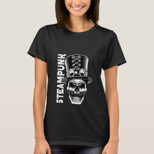 Frauen Steampunk Skull Gentleman Retro Vintag Art T-Shirt