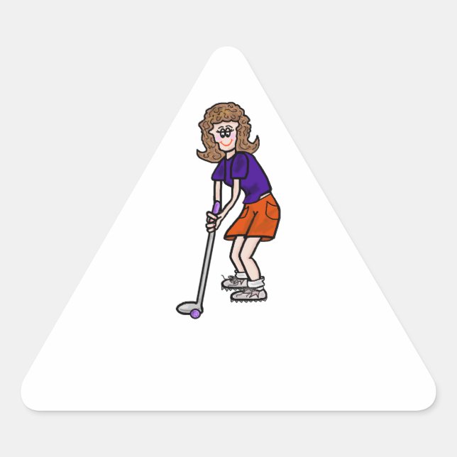 Frauen Sticker für Golfer Name (Vorderseite)