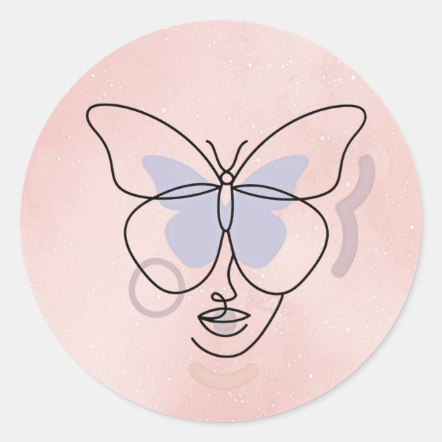 Frauen-Sticker Runder Aufkleber (Vorderseite)