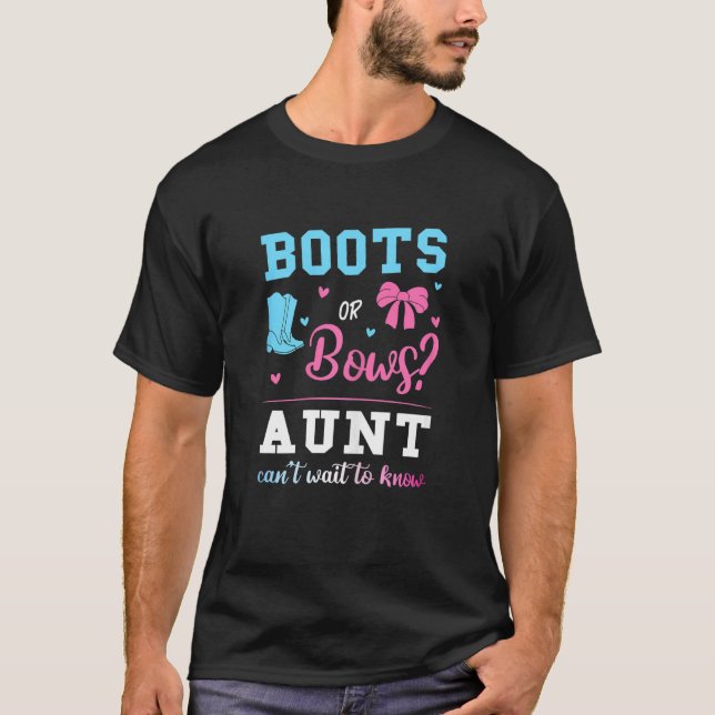 Frauen Stiefel oder Bogen Tante Geschlecht zeigen  T-Shirt (Vorderseite)
