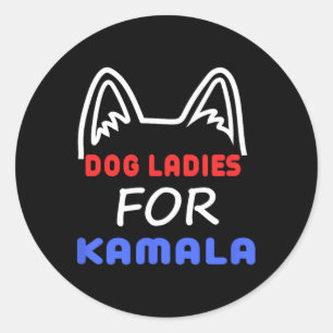 Frauen stimmen Kamala für die Wahl der USA 2024 ab Runder Aufkleber