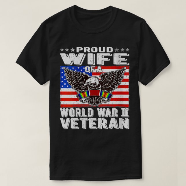 Frauen stolz auf die Ehefrau eines Veteranen-Patri T-Shirt (Design vorne)