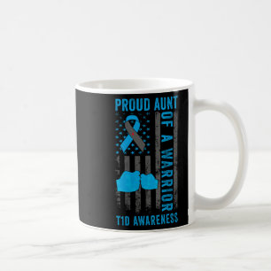 Frauen stolz auf eine T1d-Krieger Typ 1 Diabetes Kaffeetasse