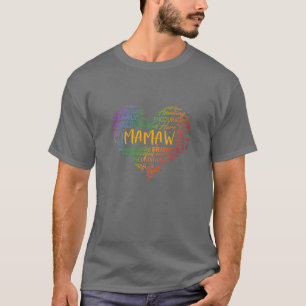 Frauen Stolz LGBT Mamaw Regenbogenherz - Oma Gi T-Shirt