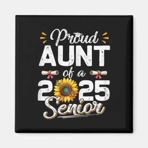Frauen stolz Tante einer Cl von 2025 Senior Retro Magnet