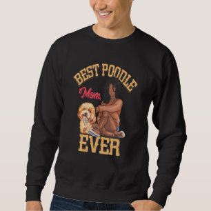 Frauen Süße beste Pudel-Mutter überhaupt Vintage-H Sweatshirt