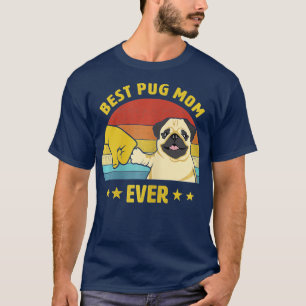 Frauen Süße beste Pug-Mutter jemals stolze Vintage T-Shirt