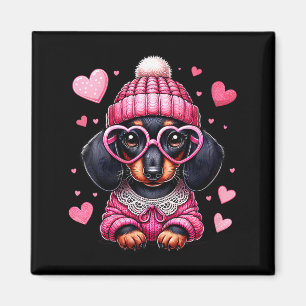 Frauen Süße Dachshund Valentinstag Herz Hundeliebh Magnet