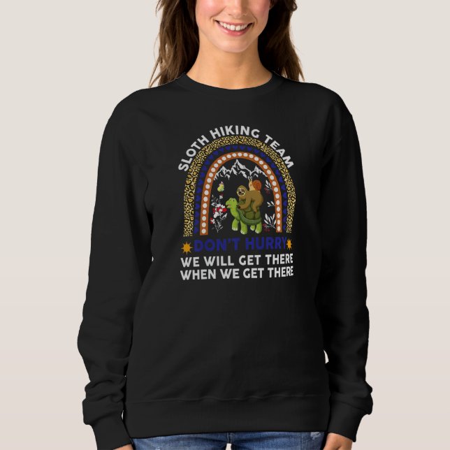 Frauen Süße Faule Faultier Schnecke Reit Schildkrö Sweatshirt (Vorderseite)