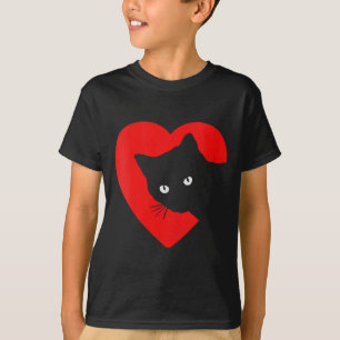 Frauen Süße & Lustige Katze Valentins Herz Grafik T-Shirt