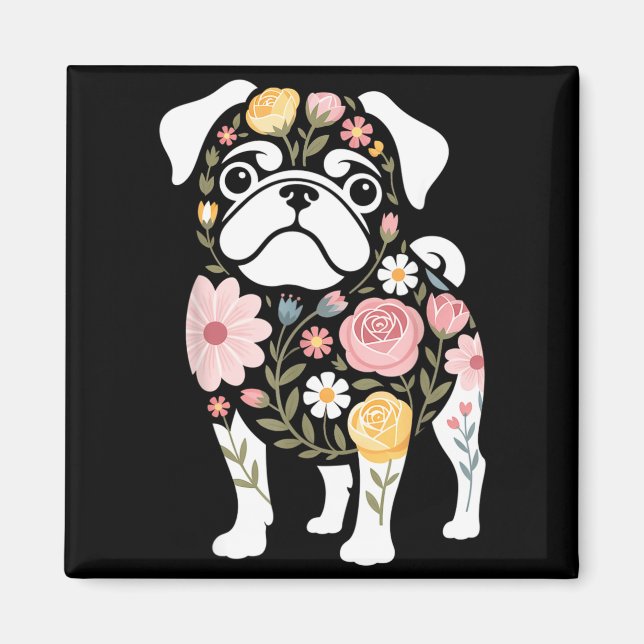 Frauen Süße Mops-Hundemutter Magnet (Vorne)