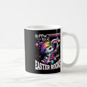 Frauen Süße Punk Rocking Bunny Hopping Rabbit Oste Kaffeetasse