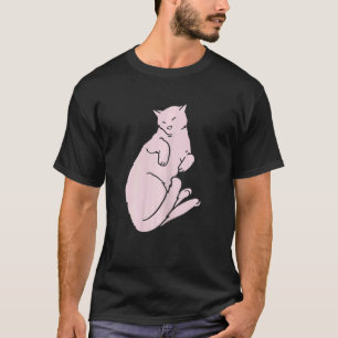 Frauen Süße Sommerkatze Bräunungsstreifen T-Shirt