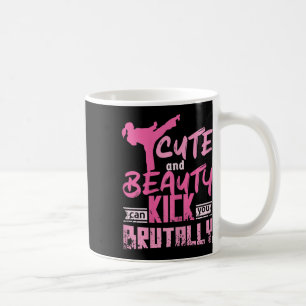 Frauen Süße und Schönheit Karate Kickboxen Mädchen Kaffeetasse