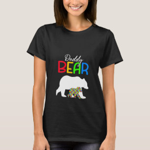 Frauen Süßer Daddy Bär Autismus-Bewusstsein Autist T-Shirt