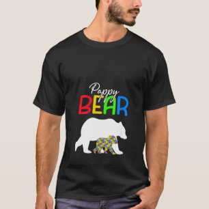 Frauen Süßer Pappy Bär Autism Awareness Autist F T-Shirt