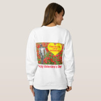 Frauen Sweatshirt. Glücklicher Valentinstag. Schwa