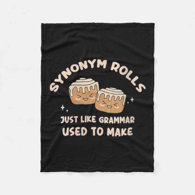 Frauen Synonym Rolls Joke Cinnamon Rolls Grammar P Fleecedecke (Vorderseite)