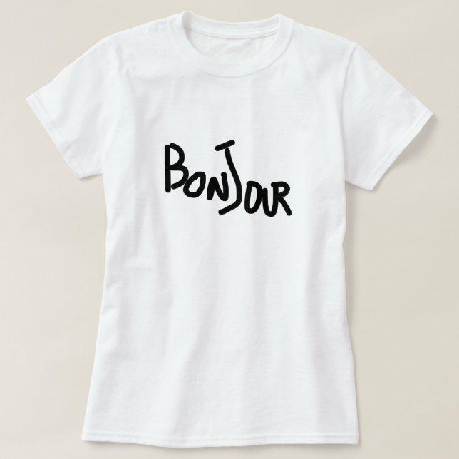 Frauen T-Shirt Bonjour (Design vorne)