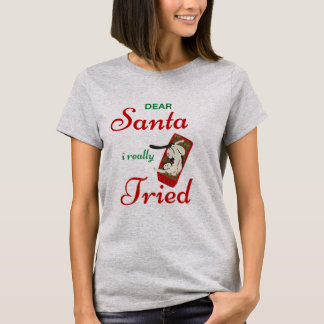 Frauen T-Shirt Dear Santa Naughty Cat