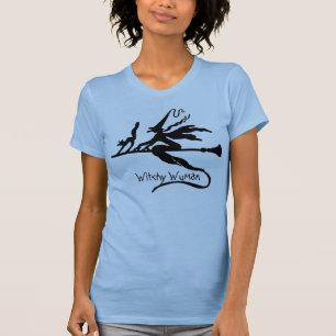 FRAUEN T - SHIRT - FUNNY - WITCHY WUMAN HALLOWEEN