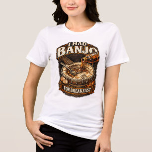 Frauen T-Shirt "Ich hatte Banjo zum Frühstück" Tri-Blend Shirt