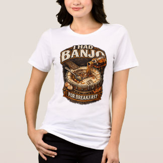 Frauen T-Shirt "Ich hatte Banjo zum Frühstück" Tri-Blend Shirt