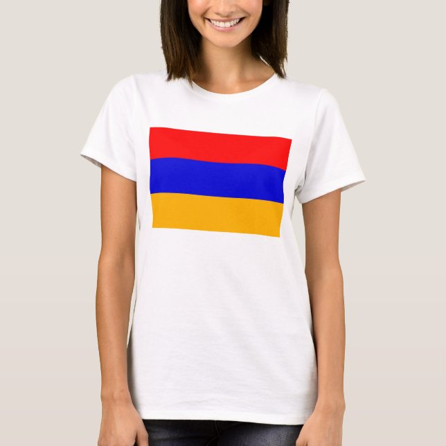 Frauen T Shirt mit der Flagge Armeniens (Vorderseite)