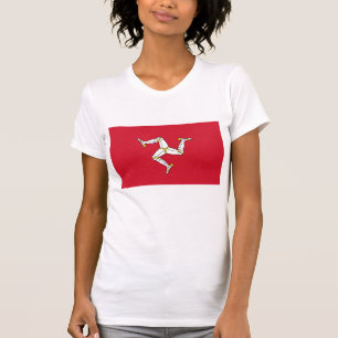 Frauen T Shirt mit der Flagge der Insel Man