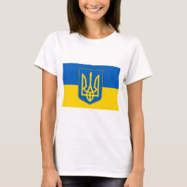 Frauen T Shirt mit der Flagge der Ukraine