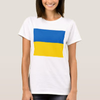 Frauen T Shirt mit der Flagge der Ukraine