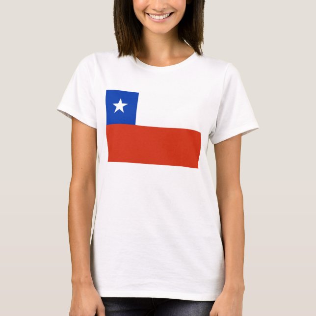 Frauen T Shirt mit der Flagge des Chilen (Vorderseite)