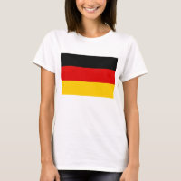 Frauen T Shirt mit der Flagge Deutschlands