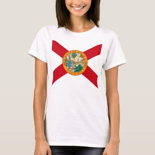 Frauen T Shirt mit der Flagge Floridas Staat
