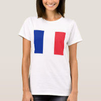 Frauen T Shirt mit der Flagge Frankreichs