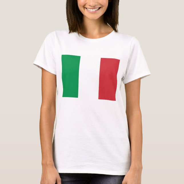 Frauen T Shirt mit der Flagge Italiens (Vorderseite)