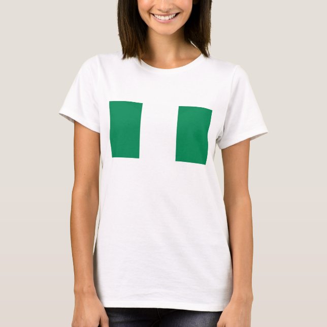 Frauen T Shirt mit der Flagge Nigerias (Vorderseite)