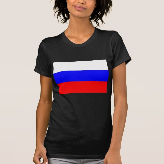 Frauen T Shirt mit der Flagge Russlands (Vorderseite)