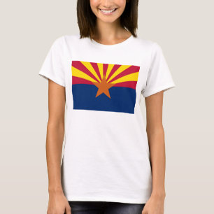 Frauen T Shirt mit der Flagge von Arizona Staat