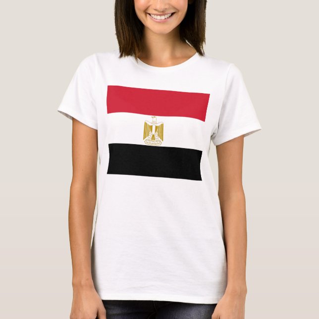 Frauen T Shirt mit Flagge Ägyptens (Vorderseite)